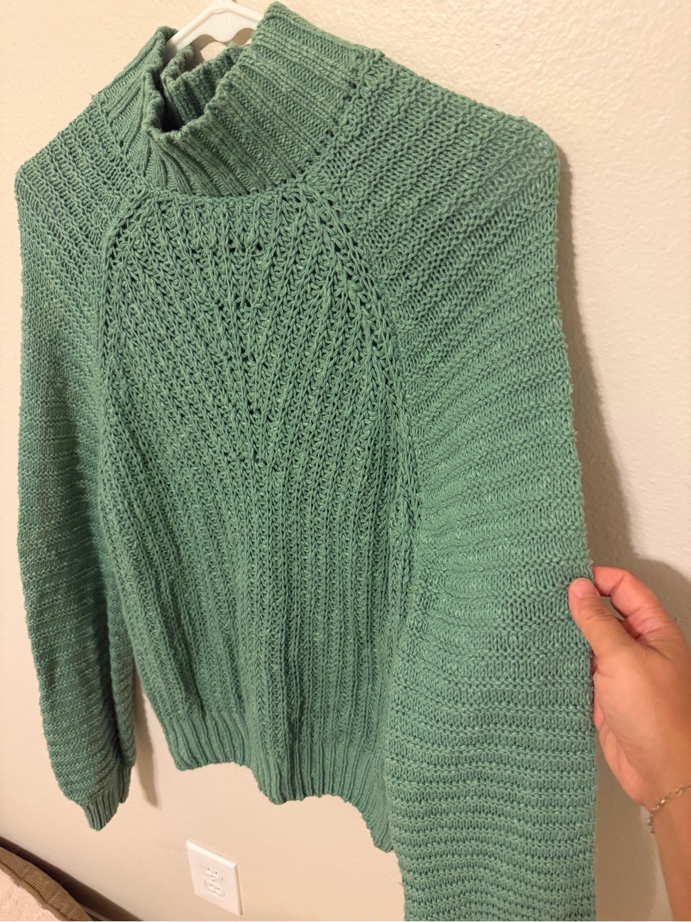 Altar'd State Seafoam Green Knit Turtleneck Sweater